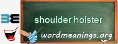 WordMeaning blackboard for shoulder holster